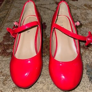 Size 2 red heels